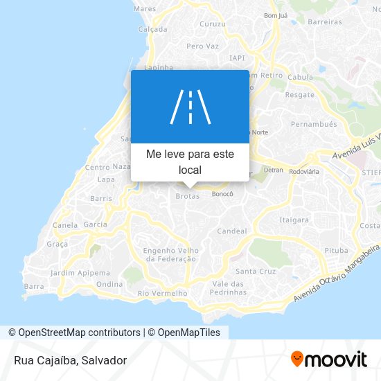 Rua Cajaíba mapa