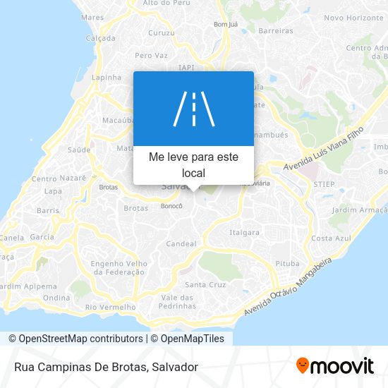 Rua Campinas De Brotas mapa