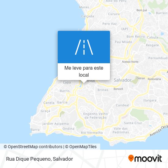 Rua Dique Pequeno mapa