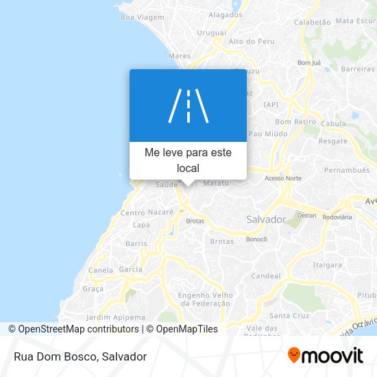 Rua Dom Bosco mapa
