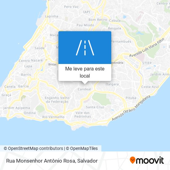 Rua Monsenhor Antônio Rosa mapa