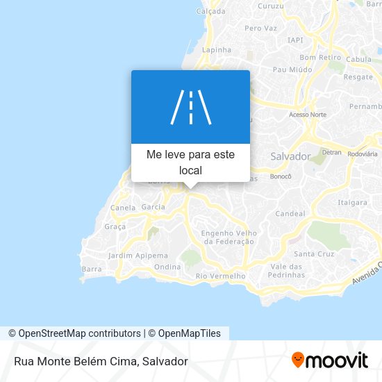 Rua Monte Belém Cima mapa