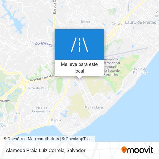 Alameda Praia Luiz Correia mapa