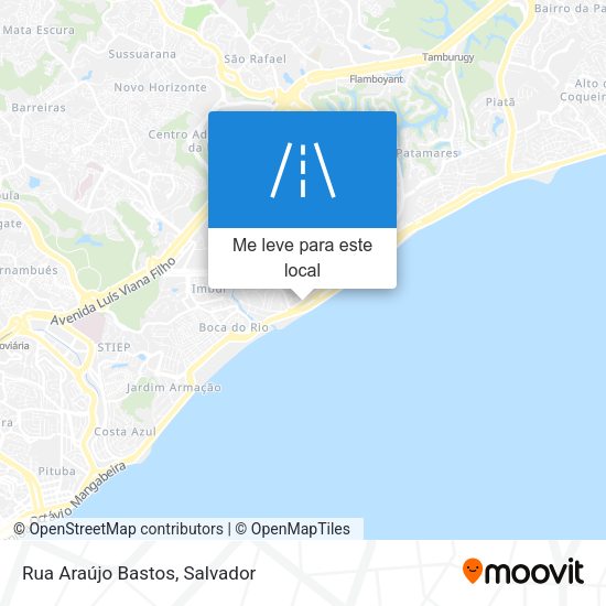 Rua Araújo Bastos mapa