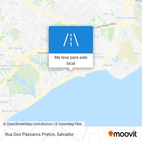 Rua Dos Pássaros Pretos mapa