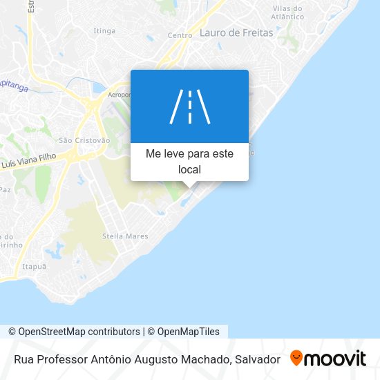 Rua Professor Antônio Augusto Machado mapa