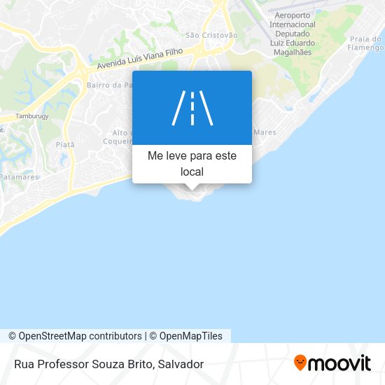 Rua Professor Souza Brito mapa