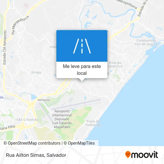Rua Ailton Simas mapa