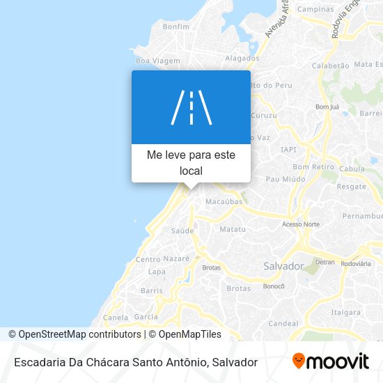 Escadaria Da Chácara Santo Antônio mapa