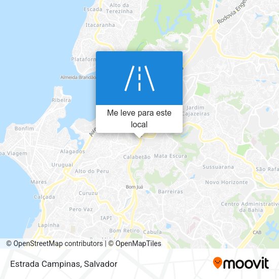 Estrada Campinas mapa