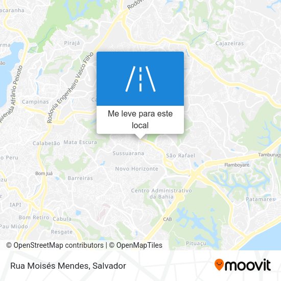Rua Moisés Mendes mapa