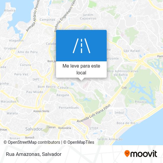 Rua Amazonas mapa