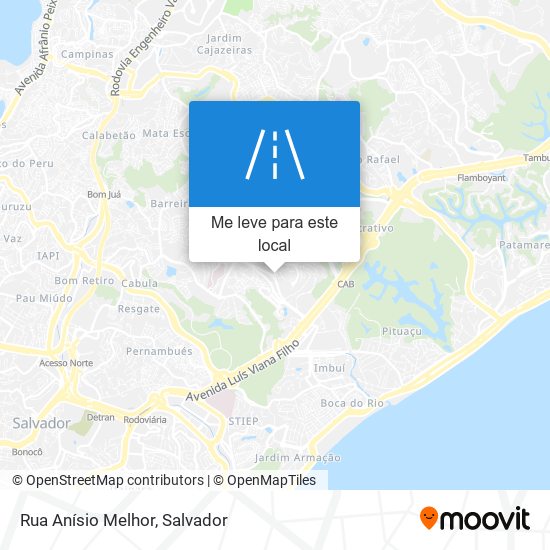 Rua Anísio Melhor mapa