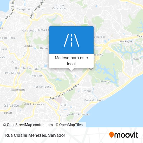 Rua Cidália Menezes mapa