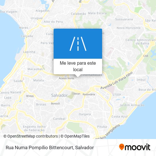 Rua Numa Pompílio Bittencourt mapa