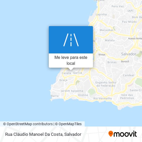 Rua Cláudio Manoel Da Costa mapa