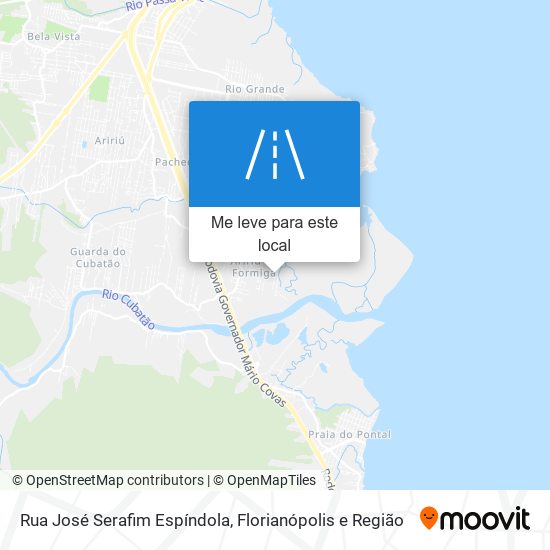 Rua José Serafim Espíndola mapa