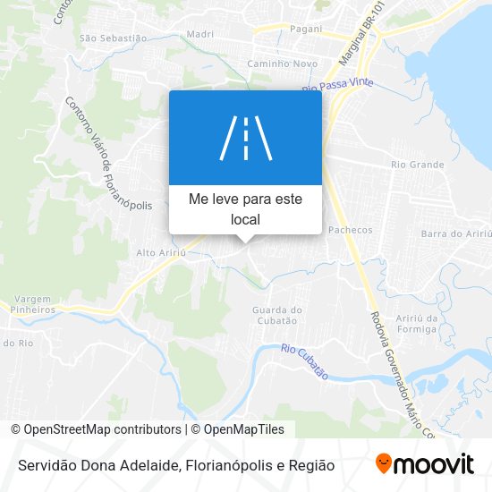 Servidão Dona Adelaide mapa