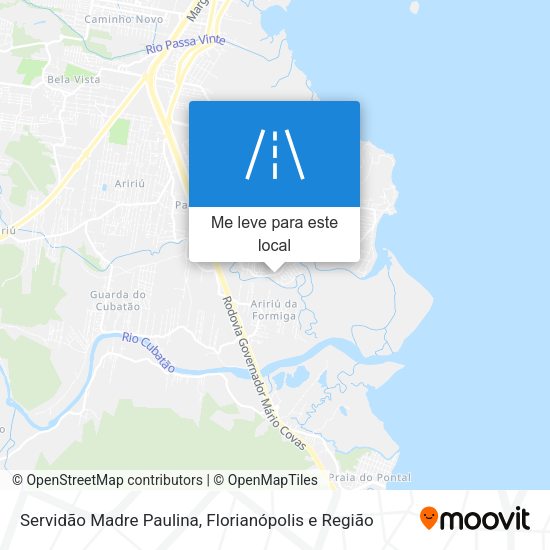 Servidão Madre Paulina mapa