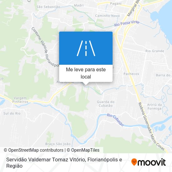 Servidão Valdemar Tomaz Vitório mapa