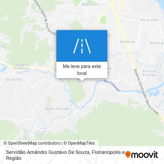 Servidão Amândio Gustavo De Souza mapa