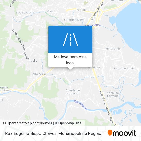Rua Eugênio Bispo Chaves mapa