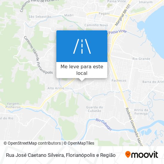 Rua José Caetano Silveira mapa