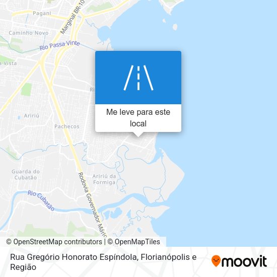 Rua Gregório Honorato Espíndola mapa