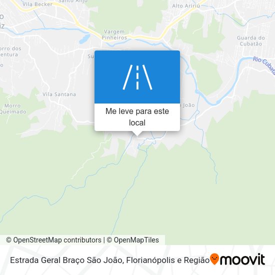 Estrada Geral Braço São João mapa