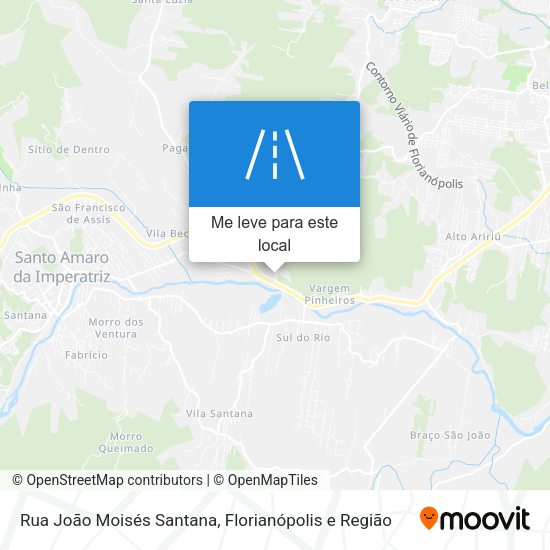 Rua João Moisés Santana mapa