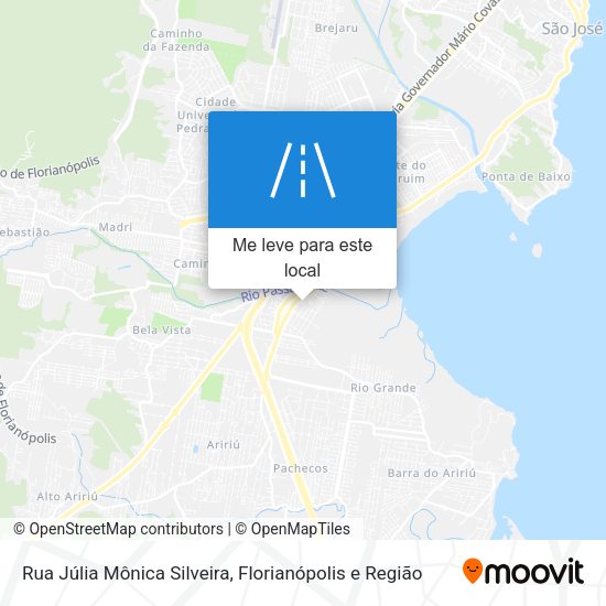 Rua Júlia Mônica Silveira mapa