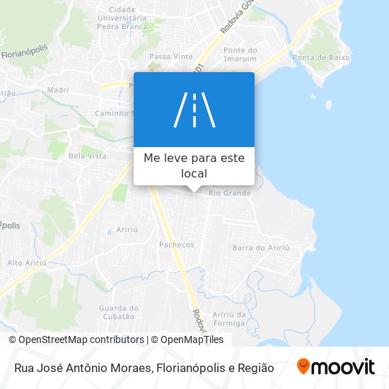 Rua José Antônio Moraes mapa