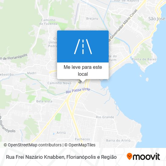 Rua Frei Nazário Knabben mapa