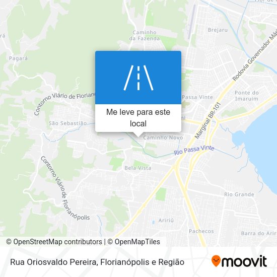 Rua Oriosvaldo Pereira mapa