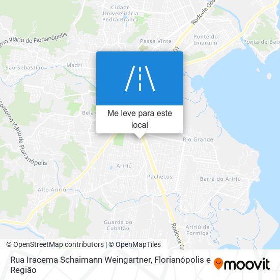 Rua Iracema Schaimann Weingartner mapa