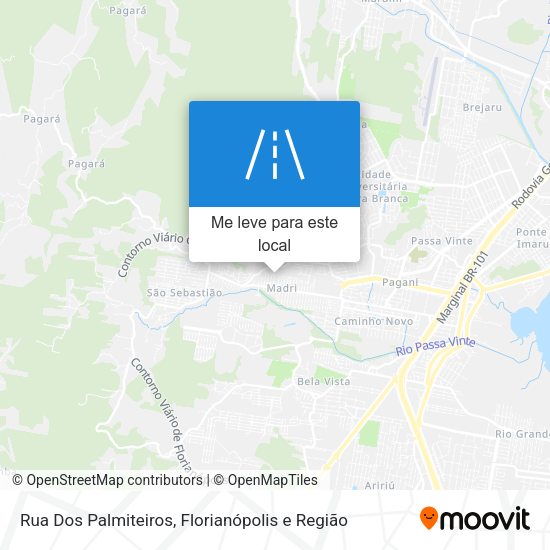 Rua Dos Palmiteiros mapa
