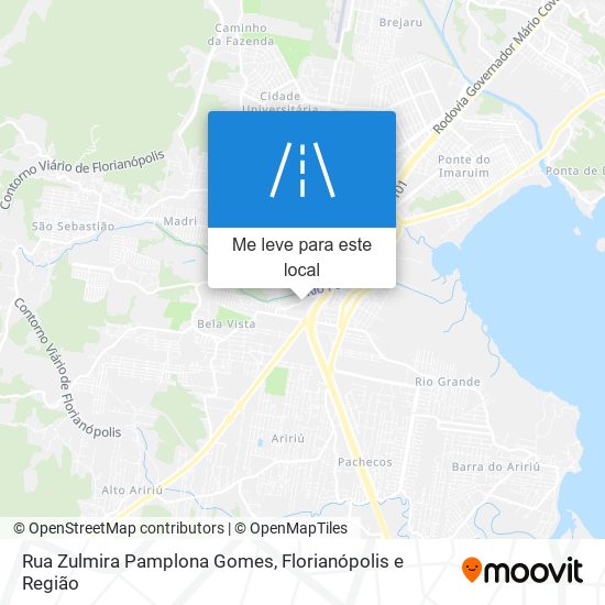 Rua Zulmira Pamplona Gomes mapa