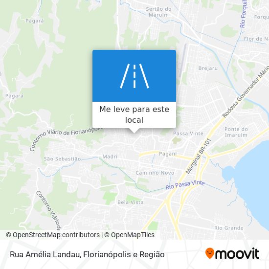 Rua Amélia Landau mapa