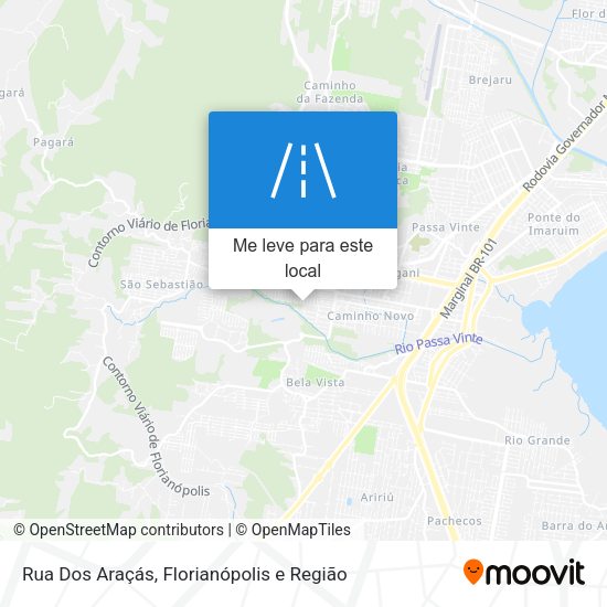 Rua Dos Araçás mapa