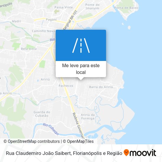 Rua Claudemiro João Saibert mapa