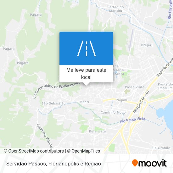 Servidão Passos mapa