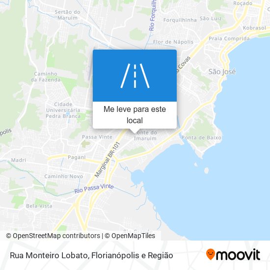 Rua Monteiro Lobato mapa