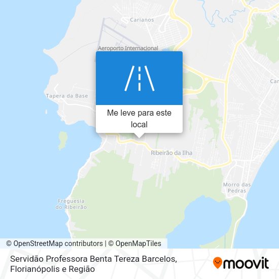 Servidão Professora Benta Tereza Barcelos mapa