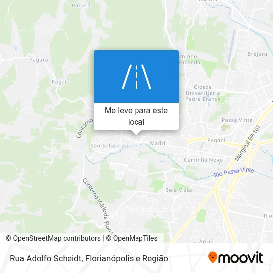 Rua Adolfo Scheidt mapa