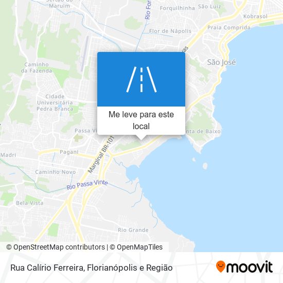 Rua Calírio Ferreira mapa