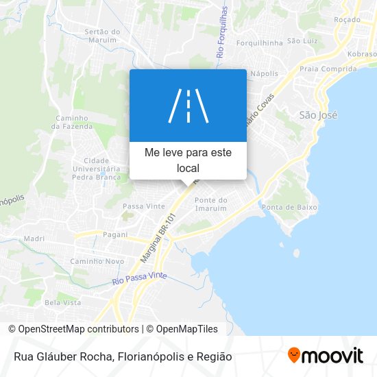Rua Gláuber Rocha mapa