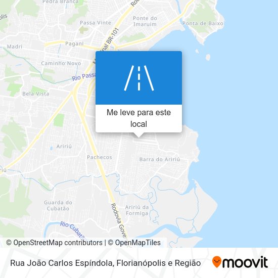 Rua João Carlos Espíndola mapa