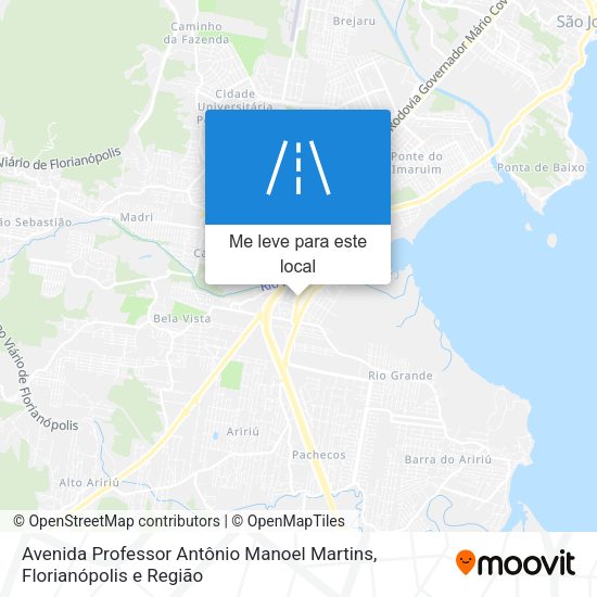 Avenida Professor Antônio Manoel Martins mapa