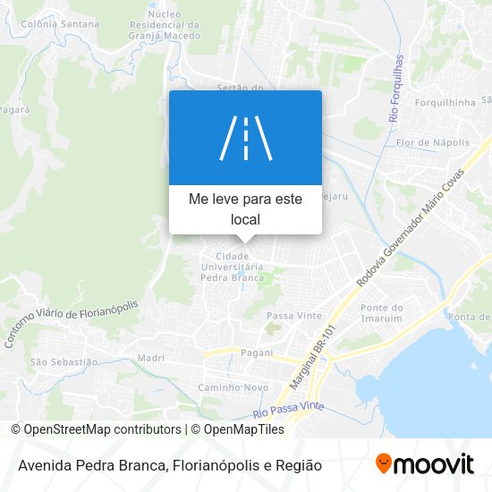 Avenida Pedra Branca mapa