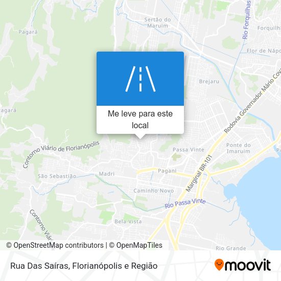 Rua Das Saíras mapa